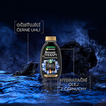 Botanic Therapy Magnetic Charcoal & Black Seed Oil Shampoo (mastné vlasy so suchými končekmi) - Šampón
